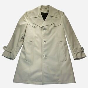 Vintage Shanhouse Sports Outerwear Tan Faux Fur Lined Button Down Coat 38 NWOT